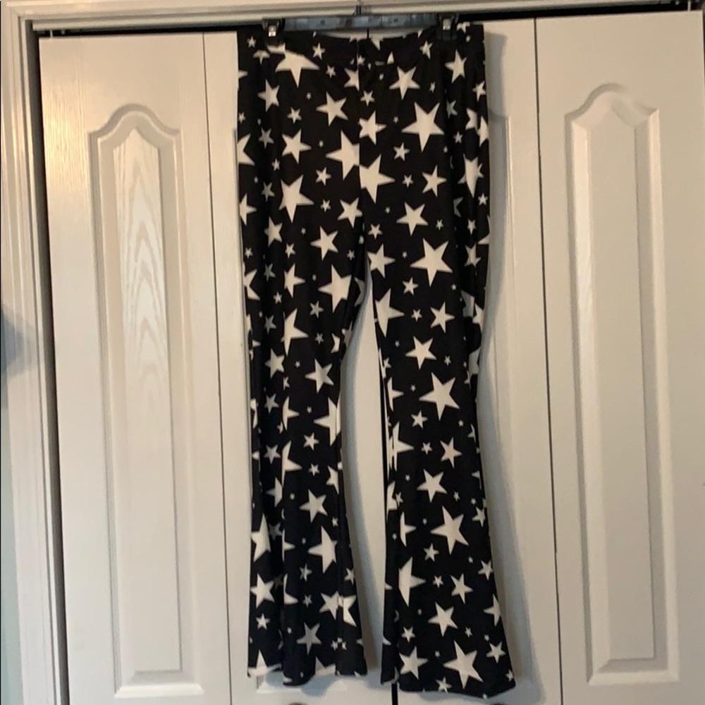 Lucky and blessed flare star pants